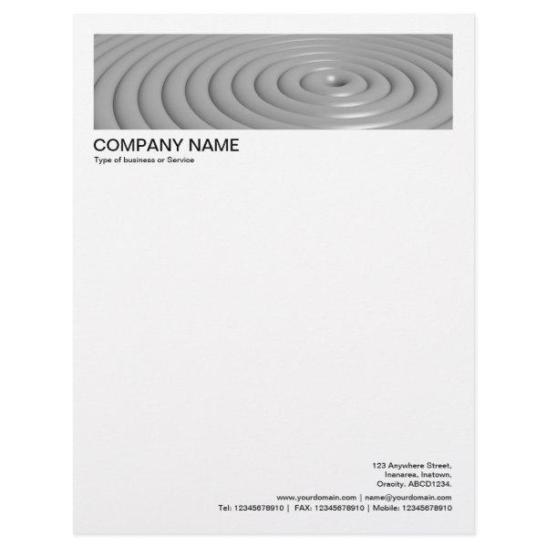 2 in Header 1/2 Inch Border - Concentric Rings Letterhead