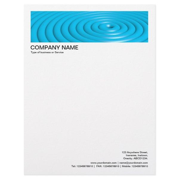 2 in Header 1/2 Inch Border - Concentric Rings Letterhead