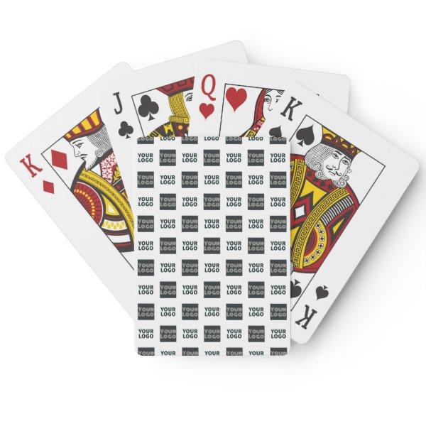 2 Logo's Simple Repeating Logo | White Poker Cards