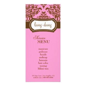 311 Lovey Dovey Damask Rack Card Pink Chocolate