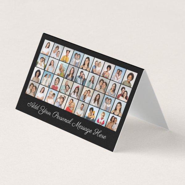 36 Photo Collage Add Your Greeting Editable Color
