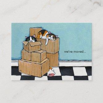 3 Cats & Boxes | We've Moved Announcement