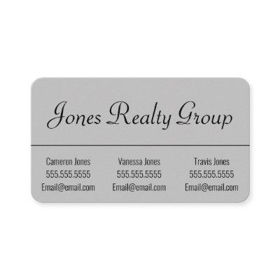 3 Names QR Code Logo | Grey Modern Small