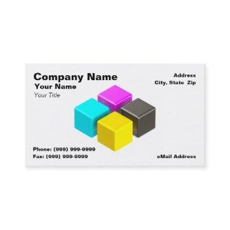 3D Colorful CMYK Blocks