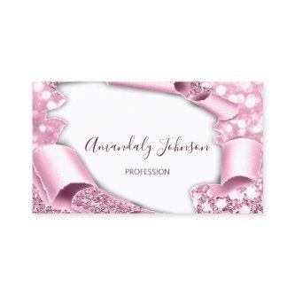 3D Frame Glitter Makeup Event Planner Pink Modern