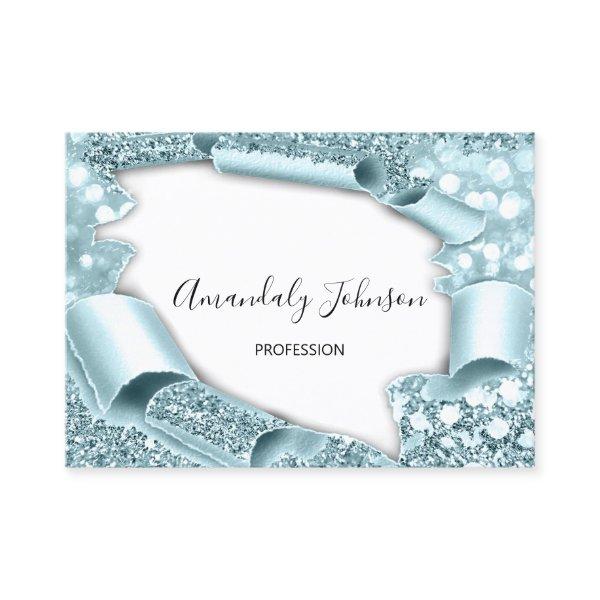 3D Glitter Makeup Event Hairdresser Aqua White