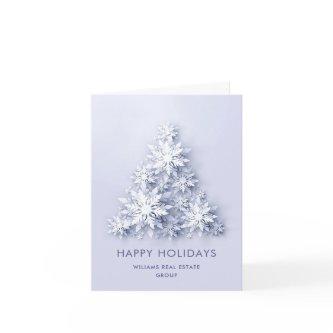3D Modern Snowflake Christmas Corporate Greeting Holiday Card