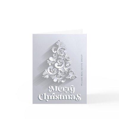 3D Ornament Christmas Tree Corporate Greeting Holiday Card