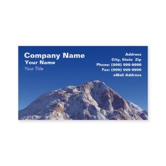 3D Snow Covered Mountain Against Clear Blue Sky