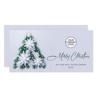 3D Snowflakes Christmas Tree Corporate Greeting Holiday Card