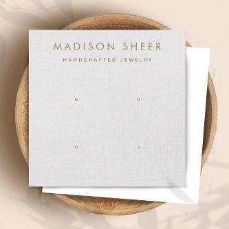 4 Hole, 2 Pair Light Gray,  Earring Display Card