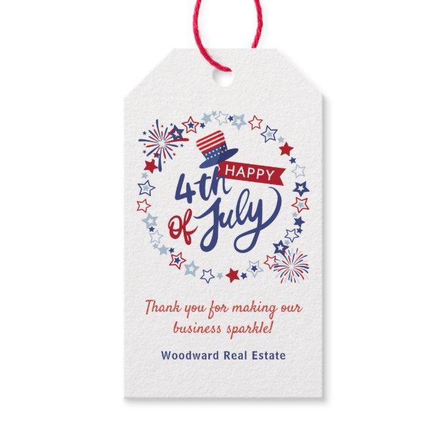 4th of July Pop By Thank You | Business Sparkle! Gift Tags