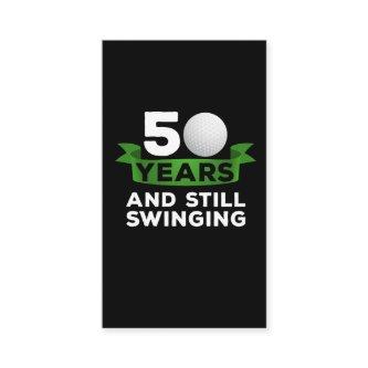 50 Years Golfer 50th Birthday Swinging Golf Player