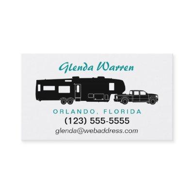 5th Wheel RV Silhouette Personal Calling Card