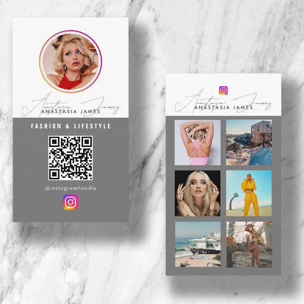 6 Photo Feed Grid Social Media QR Code