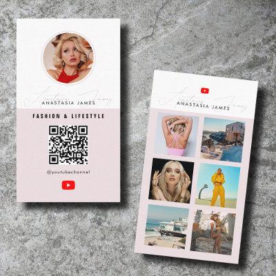 6 Photo Feed Grid Vlogger Channel QR Code