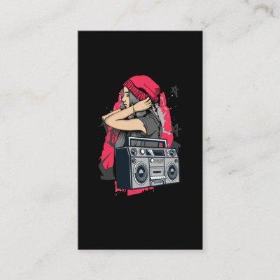 80s and 90s Hip Hop Music Girl Cassette Radio