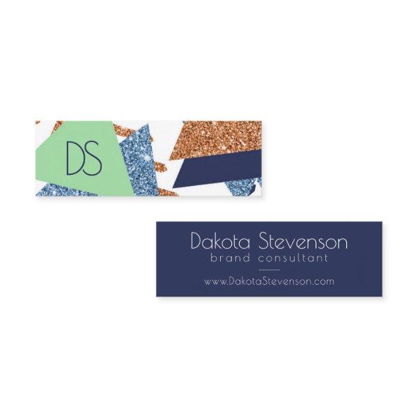 80s Color Abstract | Navy Rose Gold Mint Custom Mini