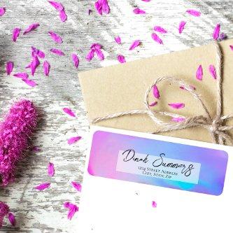 80's Style Pastel Sky Return Address label