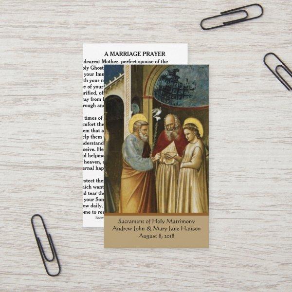 A Catholic Wedding Prayer Favor Holy Card