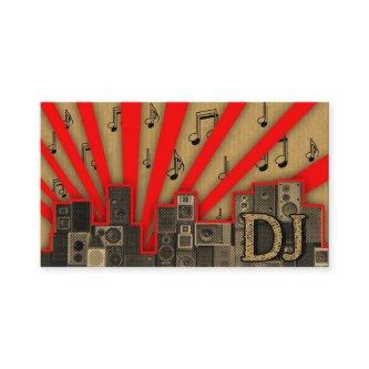 A cool vintage cardboard DJ icon