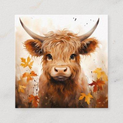 A Cute Highland Cow Series Design 1 Square