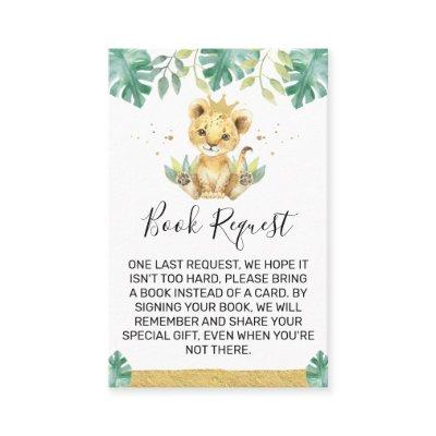 A Little King Lion Crown Baby Shower Book Request