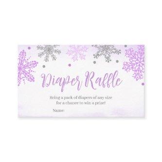 A little Snowflake Baby Shower Diaper Raffle