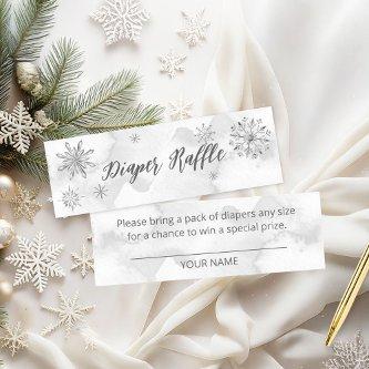 A Little Snowflake Is On The Way Diaper Raffle Mini