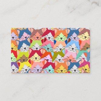 A lot of Colorful Cats | Kitten Pet Pattern Gift