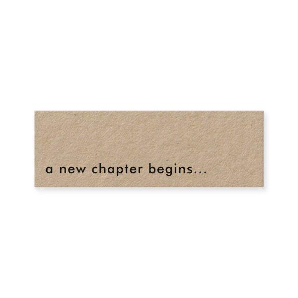 A new Chapter Begins Modern Mini Bookmark Card