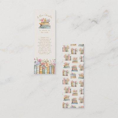A New Chapter Wildflower Book Bookmark Favor Mini