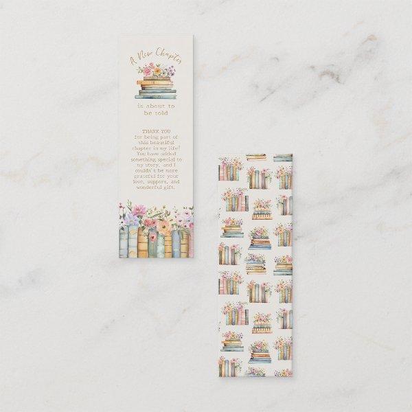 A New Chapter Wildflower Book Bookmark Favor Mini