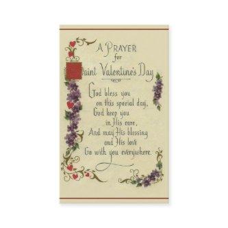 A Prayer for St. Valentines Day Holy Cards