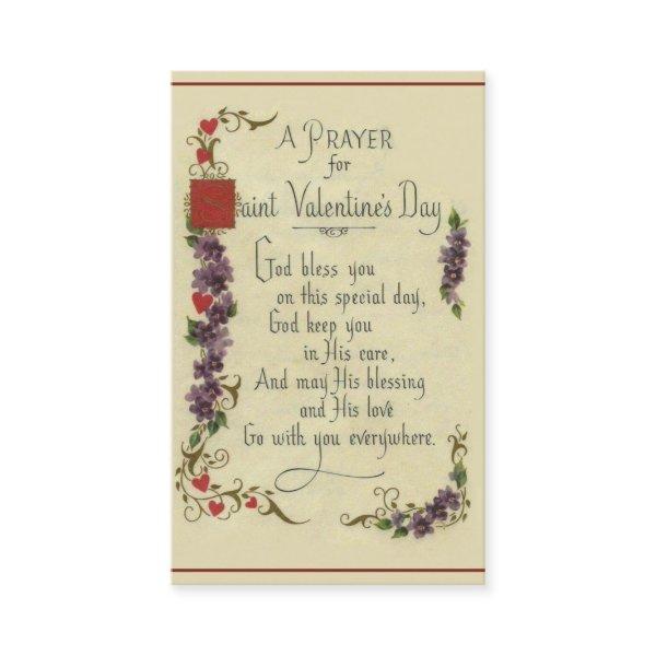 A Prayer for St. Valentines Day Holy Cards