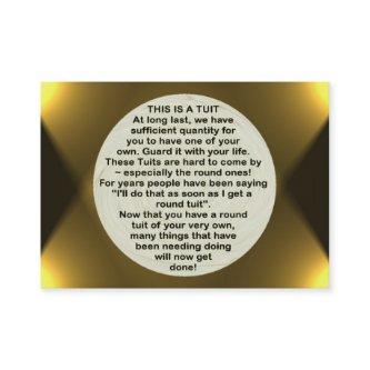 A Round Tuit calendar ~ Chubby Biz card