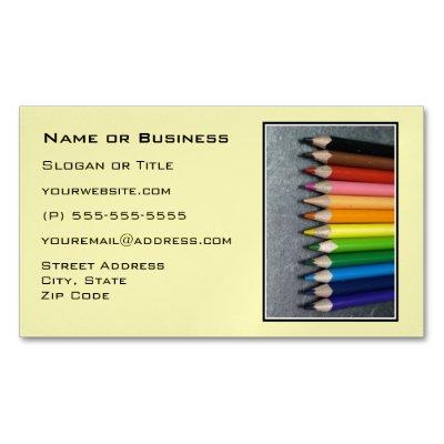 A Row of Colored Pencils. Magnetic