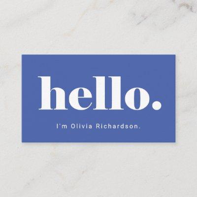 A Simple Hello | Bold and Modern Typography