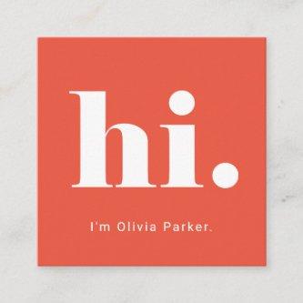 A Simple Hello | Bold and Modern Typography Square