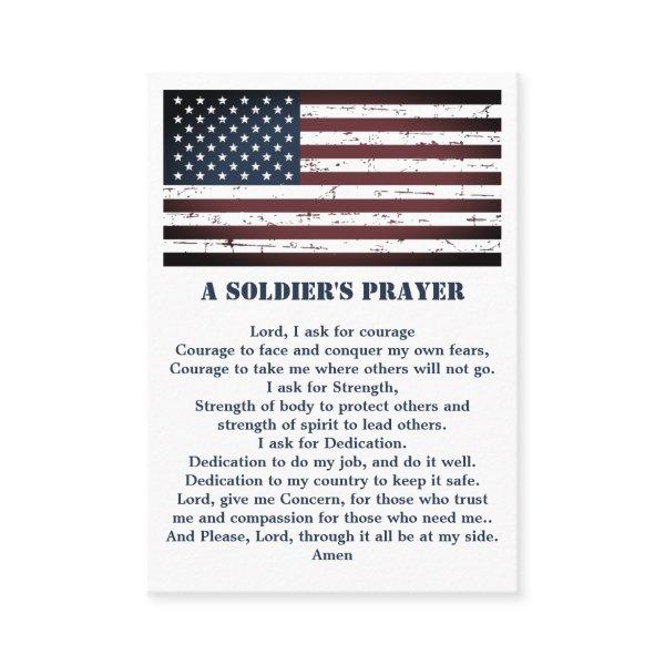 A Soldier's Prayer Military American Flag