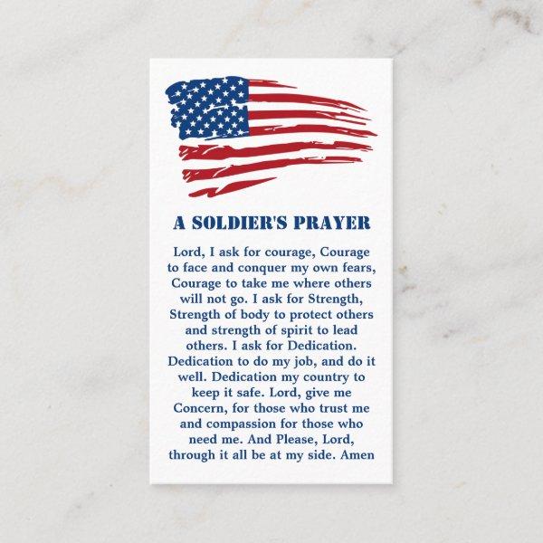 A Soldiers Prayer Military Patriotic American Flag