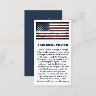 A Soldier's Prayer Military USA American Flag Busi