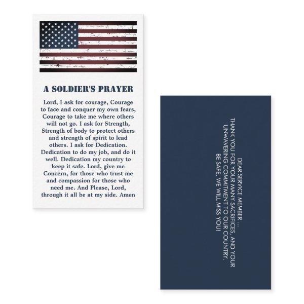 A Soldier's Prayer Military USA American Flag Busi