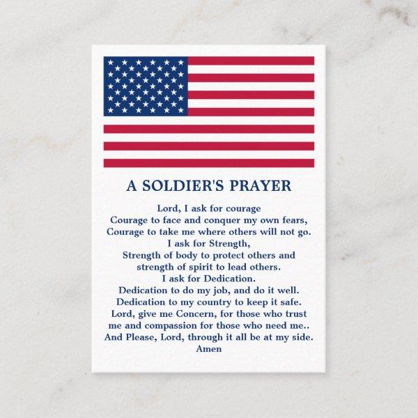 A Soldier's Prayer USA American Flag Military