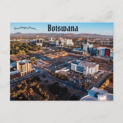 A View of Gaborone Botswana Postcard