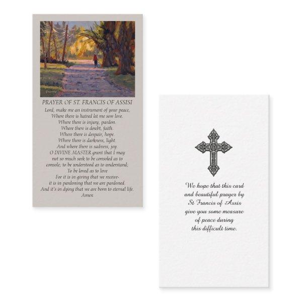 A Walk Into the Light St. Francis Memorial Card