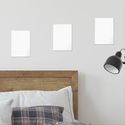 A white square enclosed by a distinct black border wall art sets