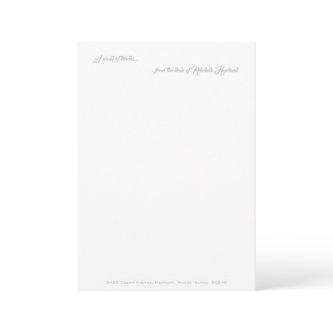 A word of thanks... Personalized Thank You Card