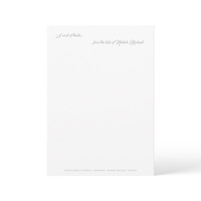 A word of thanks... Personalized Thank You Card