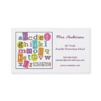 ABC 123 Alphabet Teacher Contact